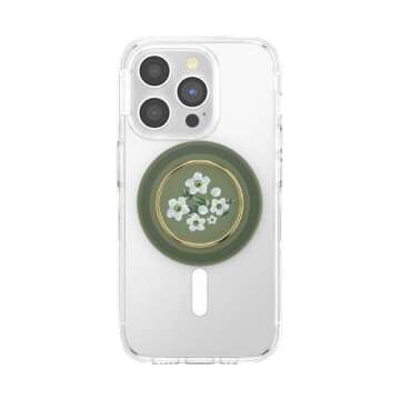 PopSockets Phone Grip Compatible with MagSafe, Phone Holder, Wireless Charging Compatible - Floral Relief