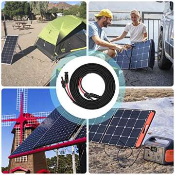 Geosiry 20Ft 10AWG Solar Panel Extension Cable