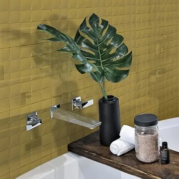 Yipscazo Peel and Stick Mirror Gold Kitchen Backsplash Tiles