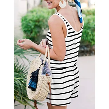 REORIA Women's Sleeveless Summer Tank Romper for All Occasions