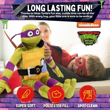 Donatello Plush Pillow Buddy for TMNT Fans - 26 Inches
