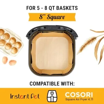 Non-Stick Air Fryer Paper Liners - 120Pcs