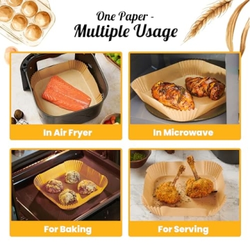 Non-Stick Air Fryer Paper Liners - 120Pcs