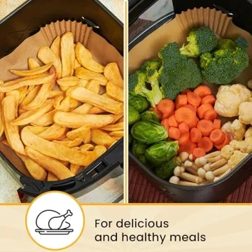 Non-Stick Air Fryer Paper Liners - 120Pcs