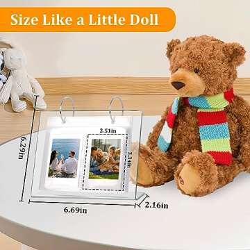 Desktop Small Photo Album, 68 Pockets Acrylic Flip Mini Photo Book, Tabletop Picture Display suitable for 2x3 inch Polaroid/Fujifilm Cameras/Kpop Photocard/Flash Card