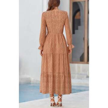 BTFBM Bohemian Floral Maxi Dress for Women - Elegant & Comfy