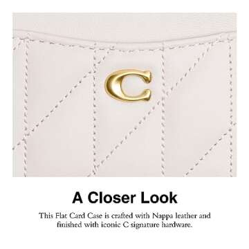 Coach Quilted Pillow Leather Essential Card Case, Chalk