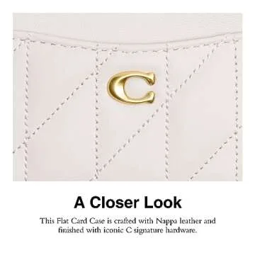 Coach Quilted Pillow Leather Essential Card Case, Chalk