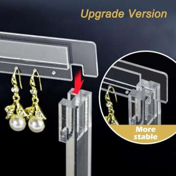 ELEpure 3-Tier Acrylic Earring Holder Organizer for Jewelry Display