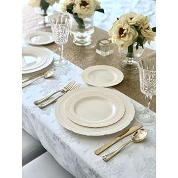 Elegant Heavyweight Disposable Plates for Weddings & Events