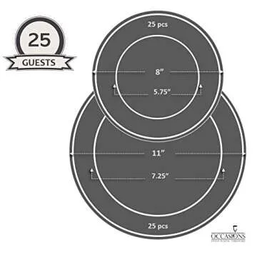 Elegant Heavyweight Disposable Plates for Weddings & Events