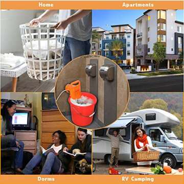 Portable Washing Machine Small Mini Hand Compact Semi Automatic Washer Laundry Perfect for Home Apar...