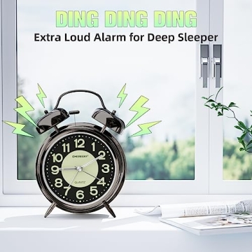 CHEREEKI Loud Alarm Clock for Heavy Sleepers Adults