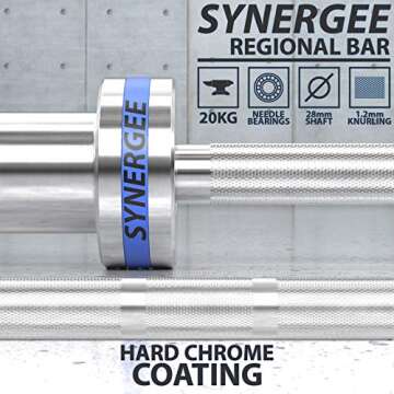 Regional Olympic 20kg Men’s Hard Chrome Barbell. Rated 1500lbs for Weightlifting and Powerlifting.