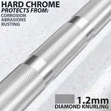 Regional Olympic 20kg Men’s Hard Chrome Barbell. Rated 1500lbs for Weightlifting and Powerlifting.