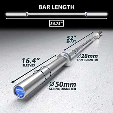 Regional Olympic 20kg Men’s Hard Chrome Barbell. Rated 1500lbs for Weightlifting and Powerlifting.