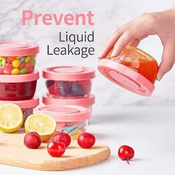 Kucoele 12 Pack Small Plastic Food Containers for Meal Prep