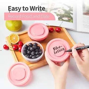 Kucoele 12 Pack Small Plastic Food Containers for Meal Prep