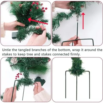 2025 Outdoor Christmas Planter Decorations with Lights