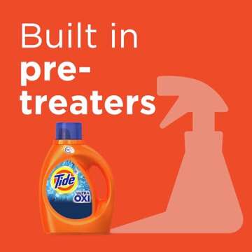 Tide Ultra Oxi Liquid Laundry Detergent, HE Compatible, 74 loads, 105 fl oz