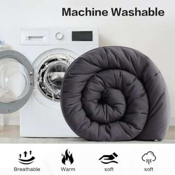 COHOME Full Size Comforter - Down Alternative Duvet Insert with Anti-Clump Tech & 8 Tabs, All-Season...