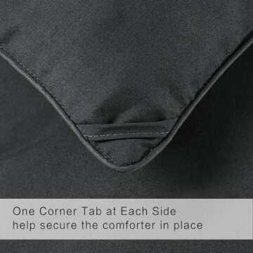 COHOME Full Size Comforter - Down Alternative Duvet Insert with Anti-Clump Tech & 8 Tabs, All-Season Reversible Luxury Hotel Bedding - Gifts for Women/Men, Dark Grey 82''x86''