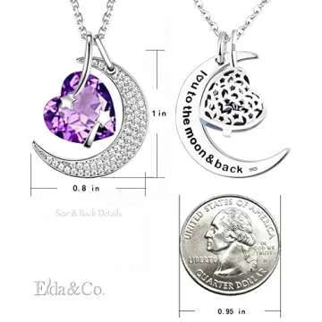 Amethyst Necklace Women Valentines Day Birthday Gift