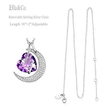 Amethyst Necklace Women Valentines Day Birthday Gift