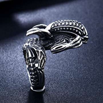 ZMY Home Alien Design Stainless Steel Ring - Unique Jewelry