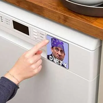 Michael Scott Dishwasher Magnet Clean Dirty Sign Sticker