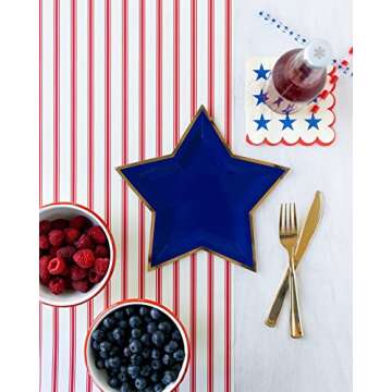 Minds Eye 4th of July Party Decorations Paper Plates 9 Inch Dinner Plates, Pak 16 for Fourth Indepen...
