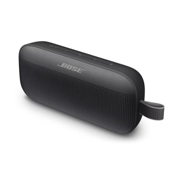 Bose SoundLink Flex Bluetooth Speaker, Portable Speaker with Microphone, Wireless Waterproof Speaker for Travel, Outdoor and Pool Use, Black