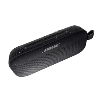 Bose SoundLink Flex Bluetooth Speaker, Portable Speaker with Microphone, Wireless Waterproof Speaker for Travel, Outdoor and Pool Use, Black