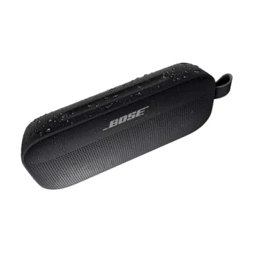 Bose SoundLink Flex Bluetooth Speaker, Portable Speaker with Microphone, Wireless Waterproof Speaker for Travel, Outdoor and Pool Use, Black