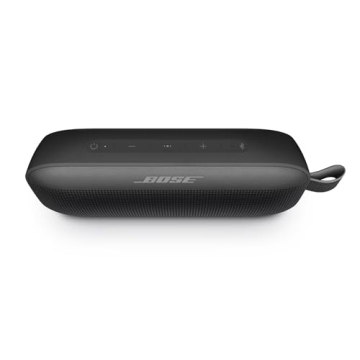 Bose SoundLink Flex Bluetooth Speaker, Portable Speaker with Microphone, Wireless Waterproof Speaker for Travel, Outdoor and Pool Use, Black