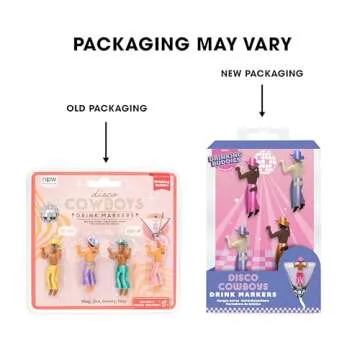 NPW Disco Cowboy Drink Markers - Fun Glass Charms 4 Count