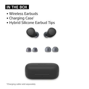 Sony WF-C510 Truly Wireless in-Ear Bluetooth Earbud Headphones with up to 22-Hour Battery, Multipoint-Connection, Mic and IPX4 Water Resistance, White- New