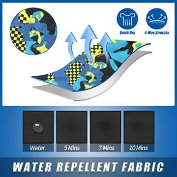 Boys Camo Swim Trunks with Boxer Brief Liner Anti Chafe No Mesh Swimming Shorts Compression Lined 4-Way Stretchy UPF Quick Dry Bathing Suit Size 18-20