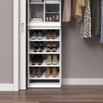 ClosetMaid Modular Storage Angled Shelves - Stylish Shoe Organizer for Your Home