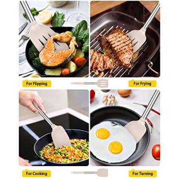 Pack of 2 High-Heat Silicone Spatulas for Easy Cooking
