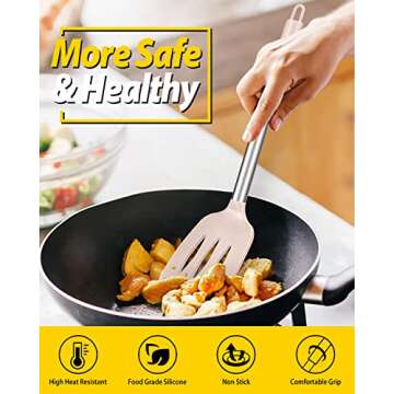 Pack of 2 High-Heat Silicone Spatulas for Easy Cooking