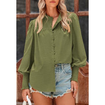 Stylish PRETTYGARDEN Button Down Shirts for Women