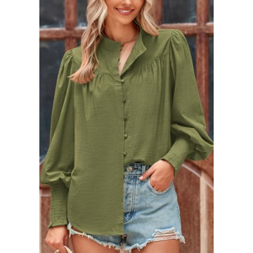 Stylish PRETTYGARDEN Button Down Shirts for Women