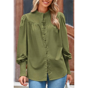 Stylish PRETTYGARDEN Button Down Shirts for Women