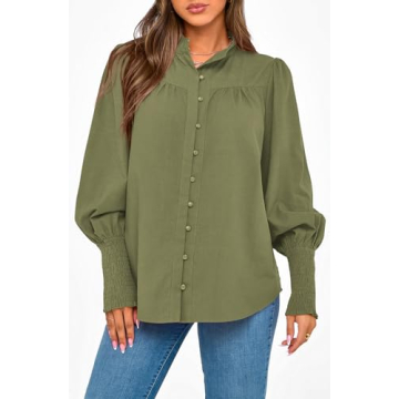 Stylish PRETTYGARDEN Button Down Shirts for Women