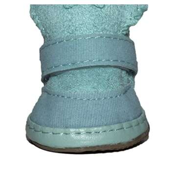 Puppy Snow Booties for Small Dogs, Chihuahua Booties for Winter, Tiny Cat Booties, Cat Shoes for Cold Weather Green Label 2