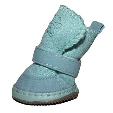 Puppy Snow Booties for Small Dogs, Chihuahua Booties for Winter, Tiny Cat Booties, Cat Shoes for Cold Weather Green Label 2