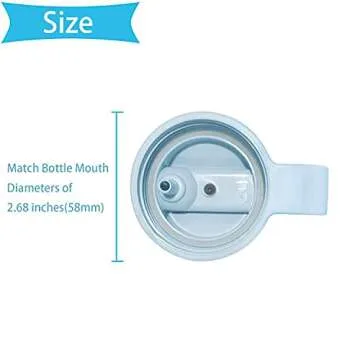 Top Souls Wide Mouth Straw Lid and Protective Boot Combo Pack, Compatible with Most Sports Water Bottles from 12-40 oz, Plus 2 Straws and 2 Brushes. (Medium, Lilac)