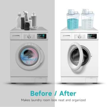 Tokokimo Laundry Detergent Dispenser, Laundry Powder Container, Laundry Scent Booster Beads Dispenser for Laundry Room Organization and Storage, Suitable for Powder, Laundry Detergent