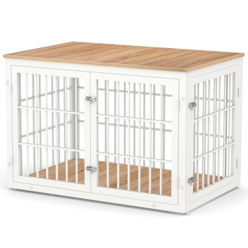 rehomerance Rustic Heavy Duty Dog Crate Furniture for Extra Large Dogs, Decorative Pet House End Tab...